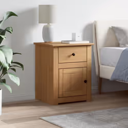 vidaXL Bedside Cabinet Nightstand Bed Side Table Bed Cabinet Solid Wood Pine