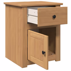 vidaXL Bedside Cabinet Nightstand Bed Side Table Bed Cabinet Solid Wood Pine - Additional view 4