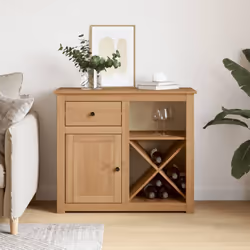 vidaXL Sideboard with Drawer Side Cabinet Cupboard Highboard Solid Wood Pine