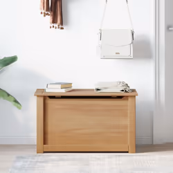 vidaXL Storage Chest with Lid Home Organiser Toy Storage Box Solid Wood Pine