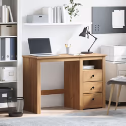 vidaXL Desk Writing Desk Study Working Table Computer Table Solid Wood Pine - Additional view 2