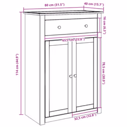 vidaXL Shoe Cabinet Shoe Storage Cupboard Shoe Shelf Holder Solid Wood Pine - Additional view 8