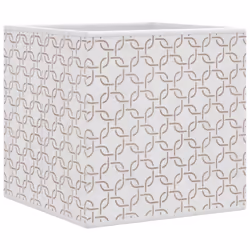 vidaXL Foldable Storage Boxes Storage Cube Storage Organiser Non-woven Fabric - cream, 4 pcs - Additional view 10