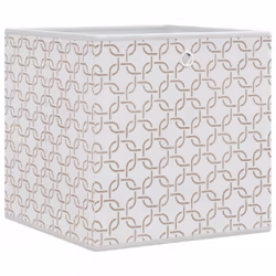 vidaXL Foldable Storage Boxes Storage Cube Storage Organiser Non-woven Fabric - cream, 4 pcs - Additional view 2