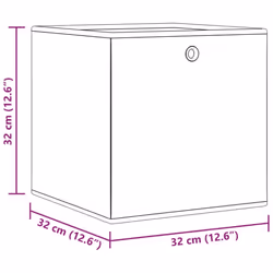 vidaXL Foldable Storage Boxes Storage Cube Storage Organiser Non-woven Fabric - cream, 4 pcs - Additional view 3