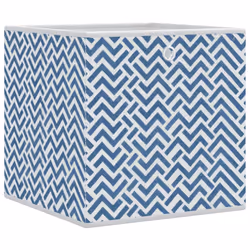 vidaXL Foldable Storage Boxes Storage Cube Storage Organiser Non-woven Fabric - light blue, 10 pcs