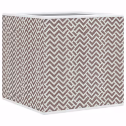 vidaXL Foldable Storage Boxes Storage Cube Storage Organiser Non-woven Fabric - brown, 4 pcs - Additional view 10
