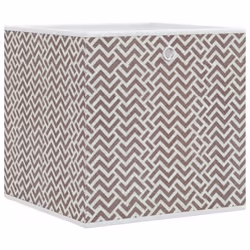 vidaXL Foldable Storage Boxes Storage Cube Storage Organiser Non-woven Fabric - brown, 4 pcs