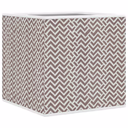 vidaXL Foldable Storage Boxes Storage Cube Storage Organiser Non-woven Fabric - brown, 10 pcs - Additional view 10
