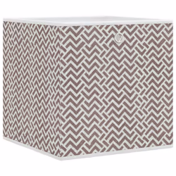 vidaXL Foldable Storage Boxes Storage Cube Storage Organiser Non-woven Fabric - brown, 10 pcs - Additional view 2