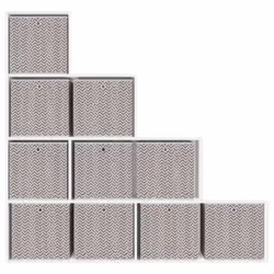 vidaXL Foldable Storage Boxes Storage Cube Storage Organiser Non-woven Fabric - brown, 10 pcs - Additional view 4