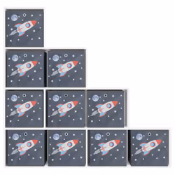vidaXL Foldable Storage Boxes Storage Cube Storage Organiser Non-woven Fabric - grey, 10 pcs - Additional view 4