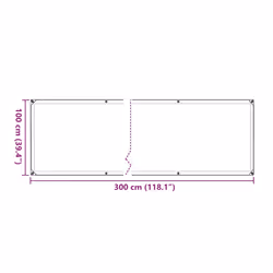 vidaXL Plant CoverÃÂ with Eyelets 1x4 m Polyethylene cover for garden bed - 1 x 3 m - Additional view 4