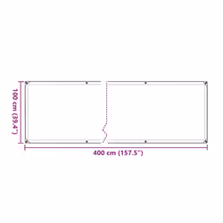 vidaXL Plant CoverÃÂ with Eyelets 1x4 m Polyethylene cover for garden bed - 1 x 4 m - Additional view 5