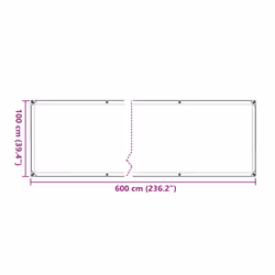 vidaXL Plant CoverÃÂ with Eyelets 1x4 m Polyethylene cover for garden bed - 1 x 6 m - Additional view 4
