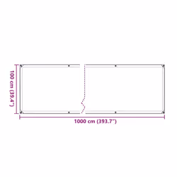 vidaXL Plant CoverÃÂ with Eyelets 1x4 m Polyethylene cover for garden bed - 1 x 10 m - Additional view 8