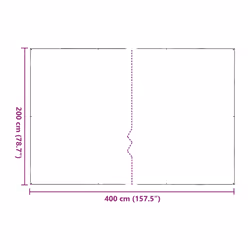vidaXL Plant CoverÃÂ with Eyelets 1x4 m Polyethylene cover for garden bed - 2 x 4 m - Additional view 4