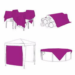 vidaXL Plant CoverÃÂ with Eyelets 1x4 m Polyethylene cover for garden bed - 2 x 8 m - Additional view 4