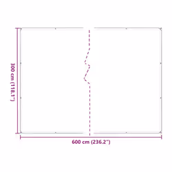 vidaXL Plant CoverÃÂ with Eyelets 1x4 m Polyethylene cover for garden bed - 3 x 6 m - Additional view 9