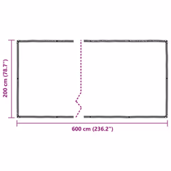 vidaXL Plant CoverÃÂ with Eyelets 1x8 m Polyethylene cover for garden bed - 2 x 6 m - Additional view 4