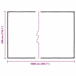 vidaXL Plant CoverÃÂ with Eyelets 1x8 m Polyethylene cover for garden bed - 3 x 10 m - Additional view 9