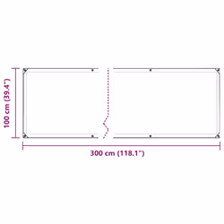 vidaXL Plant Cover with Eyelets 1x3 m PVC cover for garden bed crop cover - Additional view 3