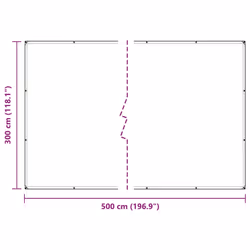 vidaXL Plant Cover with Eyelets 3x5 m PVC cover for garden bed crop cover - Additional view 3