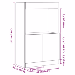 VidaXL 855098 living room bookcase