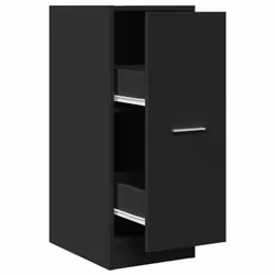 vidaXL Apothecary Cabinet Storage Cabinet Apothecary Cupboard Engineered Wood - black, 30 x 41 x 77.5 cm