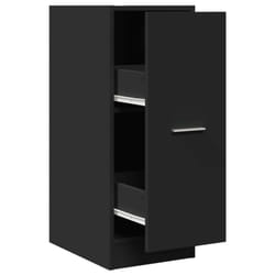 vidaXL Apothecary Cabinet Storage Cabinet Apothecary Cupboard Engineered Wood - black, 30 x 41 x 77.5 cm