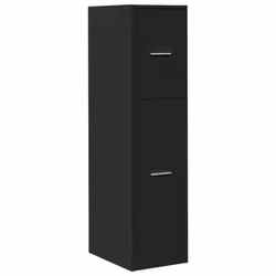 vidaXL Apothecary Cabinet Storage Cabinet Apothecary Cupboard Engineered Wood - black, 30 x 41 x 118 cm - Additional view 2