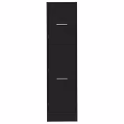 vidaXL Apothecary Cabinet Storage Cabinet Apothecary Cupboard Engineered Wood - black, 30 x 41 x 118 cm - Additional view 4