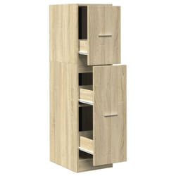 vidaXL Apothecary Cabinet Storage Cabinet Apothecary Cupboard Engineered Wood - sonoma oak, 30 x 41 x 118 cm
