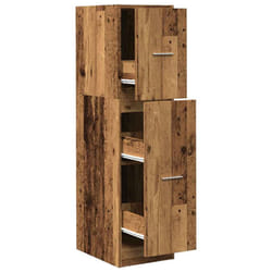vidaXL Apothecary Cabinet Storage Cabinet Apothecary Cupboard Engineered Wood - old wood, 30 x 41 x 118 cm