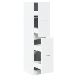 vidaXL Apothecary Cabinet Storage Cabinet Apothecary Cupboard Engineered Wood - white, 30 x 41 x 144.5 cm