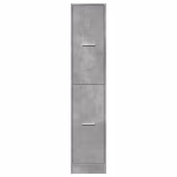 vidaXL Apothecary Cabinet Storage Cabinet Apothecary Cupboard Engineered Wood - concrete grey, 30 x 41 x 144.5 cm - Additional view 4