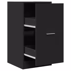 vidaXL Apothecary Cabinet Storage Cabinet Apothecary Cupboard Engineered Wood - black, 40 x 41 x 77.5 cm