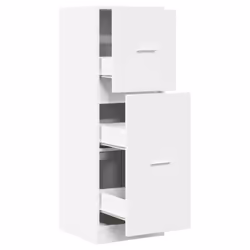 vidaXL Apothecary Cabinet Storage Cabinet Apothecary Cupboard Engineered Wood - white, 40 x 41 x 118 cm