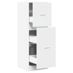 vidaXL Apothecary Cabinet Storage Cabinet Apothecary Cupboard Engineered Wood - white, 40 x 41 x 118 cm