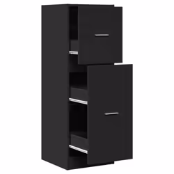 vidaXL Apothecary Cabinet Storage Cabinet Apothecary Cupboard Engineered Wood - black, 40 x 41 x 118 cm