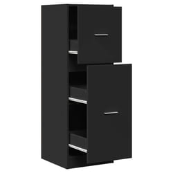 vidaXL Apothecary Cabinet Storage Cabinet Apothecary Cupboard Engineered Wood - black, 40 x 41 x 118 cm