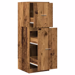 vidaXL Apothecary Cabinet Storage Cabinet Apothecary Cupboard Engineered Wood - old wood, 40 x 41 x 118 cm