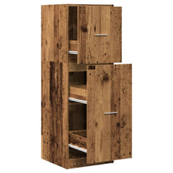 vidaXL Apothecary Cabinet Storage Cabinet Apothecary Cupboard Engineered Wood - old wood, 40 x 41 x 118 cm