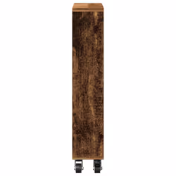 vidaXL Narrow Storage Trolley Bookcases Display Standing Shelf Engineered Wood - old wood - Additional view 4