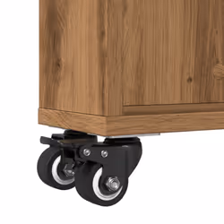 vidaXL Narrow Storage Trolley Bookcases Display Standing Shelf Engineered Wood - artisian oak - Additional view 7