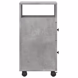 vidaXL Narrow Bathroom Cabinet & Wheels Cabinet Concrete Grey Engineered Wood - Additional view 4