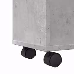 vidaXL Narrow Bathroom Cabinet & Wheels Cabinet Concrete Grey Engineered Wood - Additional view 7