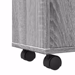 vidaXL Narrow Bathroom Cabinet with Wheels Cabinet Grey Sonoma Engineered Wood - Additional view 7