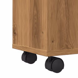 vidaXL Narrow Bathroom Cabinet & Wheels Cabinet Artisian Oak Engineered Wood - Additional view 7