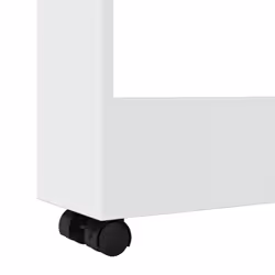 vidaXL Narrow Storage Trolley 3 Tier Bookcase Shelf White Engineered Wood - Additional view 6